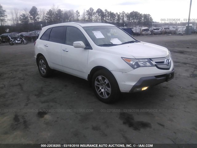 2HNYD28679H503295 - 2009 ACURA MDX TECHNOLOGY WHITE photo 1