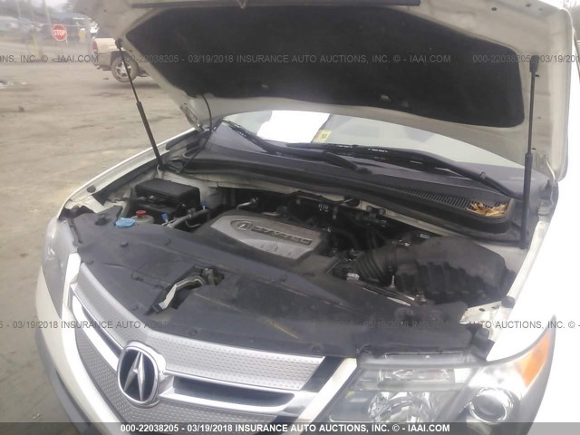 2HNYD28679H503295 - 2009 ACURA MDX TECHNOLOGY WHITE photo 10