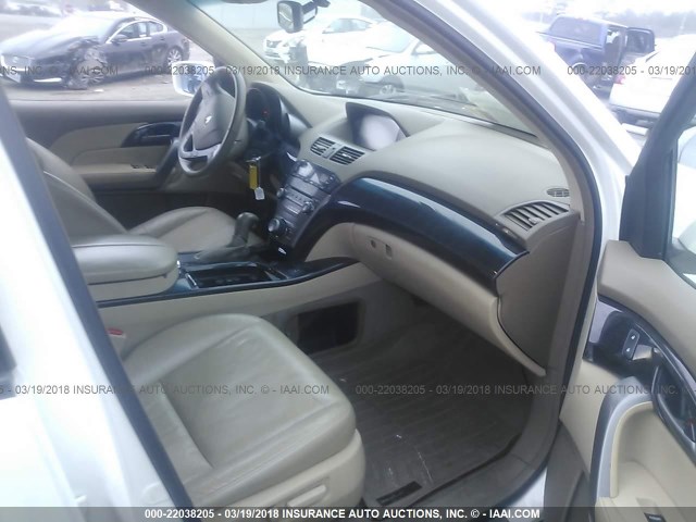2HNYD28679H503295 - 2009 ACURA MDX TECHNOLOGY WHITE photo 5