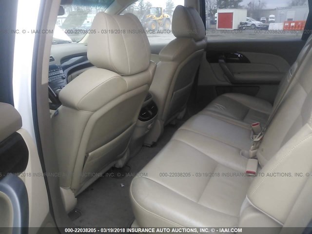 2HNYD28679H503295 - 2009 ACURA MDX TECHNOLOGY WHITE photo 8