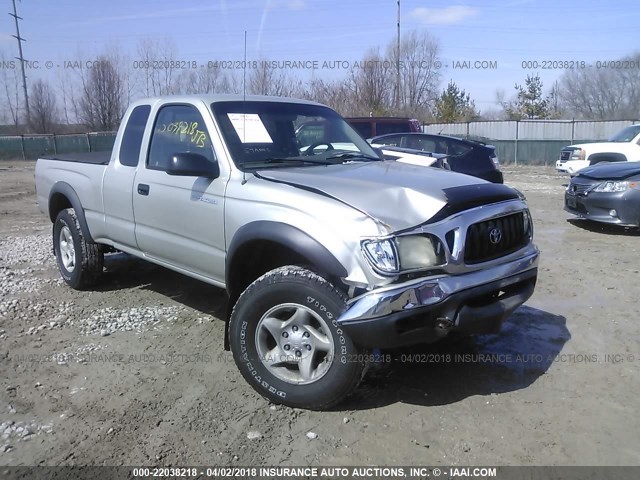 5TEWM72N21Z848463 - 2001 TOYOTA TACOMA XTRACAB SILVER photo 1