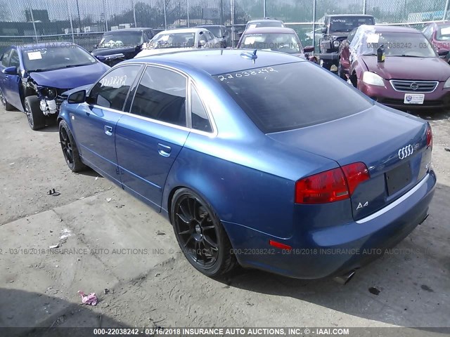 WAUDF68E65A450494 - 2005 AUDI A4 2.0T QUATTRO BLUE photo 3