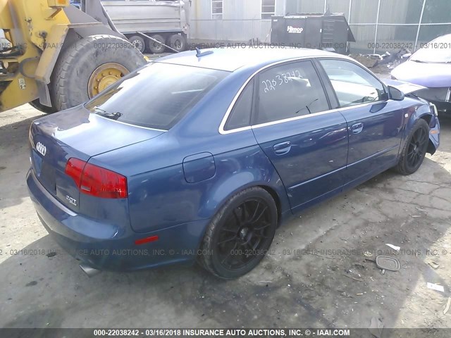 WAUDF68E65A450494 - 2005 AUDI A4 2.0T QUATTRO BLUE photo 4