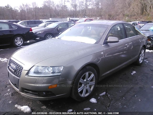 WAUDH74F48N145510 - 2008 AUDI A6 3.2 QUATTRO GRAY photo 2