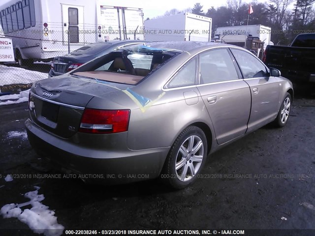 WAUDH74F48N145510 - 2008 AUDI A6 3.2 QUATTRO GRAY photo 4