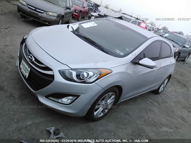 KMHD35LH8EU172313 - 2014 HYUNDAI ELANTRA GT SILVER photo 2