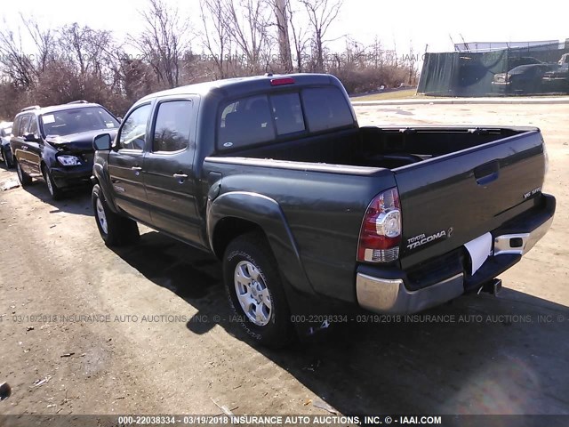 3TMLU42N69M026033 - 2009 TOYOTA TACOMA DOUBLE CAB GREEN photo 3