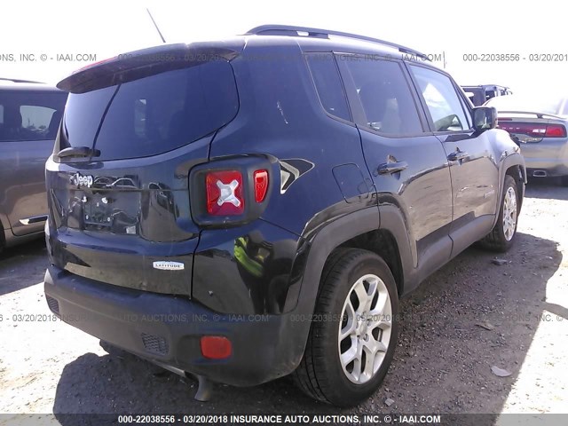 ZACCJABB8HPE83824 - 2017 JEEP RENEGADE LATITUDE BLACK photo 4