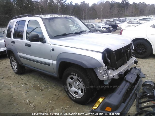 1J4GL48K97W575086 - 2007 JEEP LIBERTY SPORT Gümüş foto 1