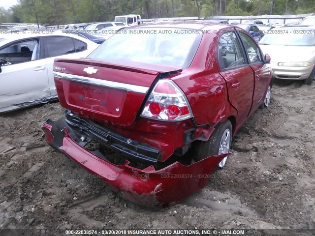 KL1TD5DE7BB120025 - 2011 CHEVROLET AVEO LS/LT 红色 照片 4