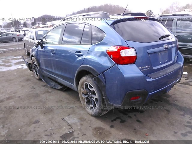 JF2GPABC3G8300524 - 2016 SUBARU CROSSTREK PREMIUM BLUE photo 3