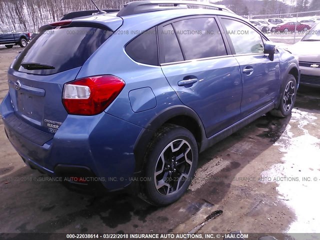 JF2GPABC3G8300524 - 2016 SUBARU CROSSTREK PREMIUM BLUE photo 4