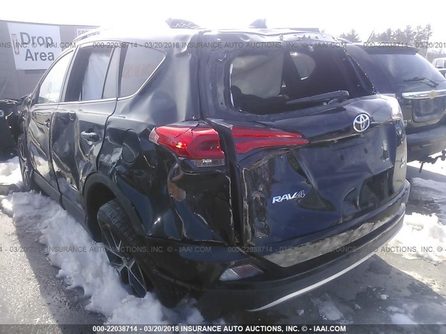 2T3JFREV2GW430470 - 2016 TOYOTA RAV4 SE BLACK photo 3