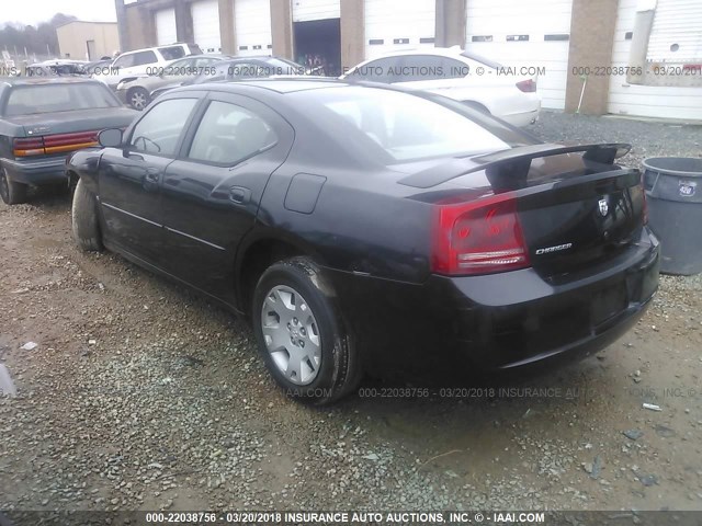 2B3KA43G26H315488 - 2006 DODGE CHARGER SE/SXT BLACK photo 3