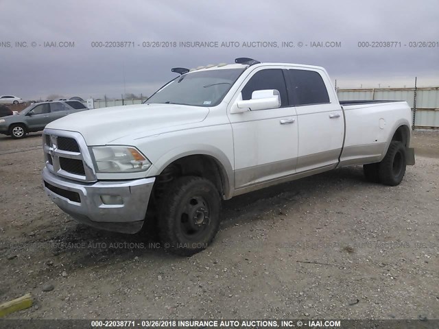 3D73Y4CL1BG592239 - 2011 DODGE RAM 3500 WHITE photo 2