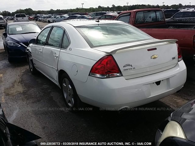 2G1WD58C589115150 - 2008 CHEVROLET IMPALA SUPER SPORT WHITE photo 3