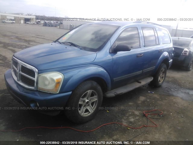 1D4HD48D14F211672 - 2004 DODGE DURANGO SLT BLUE photo 2