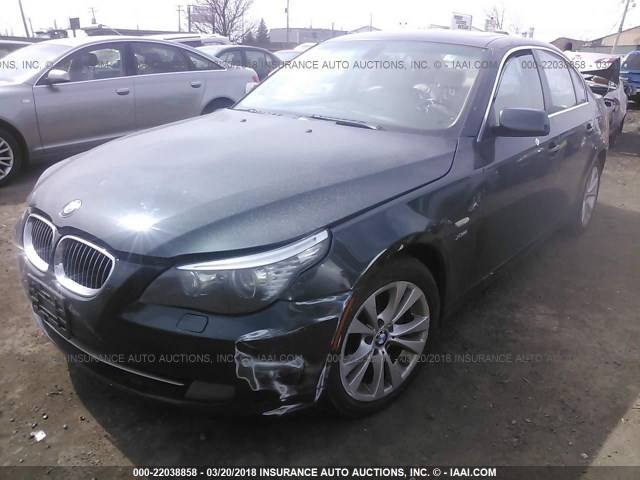 WBANV93519C132955 - 2009 BMW 535 XI Bleu photo 2