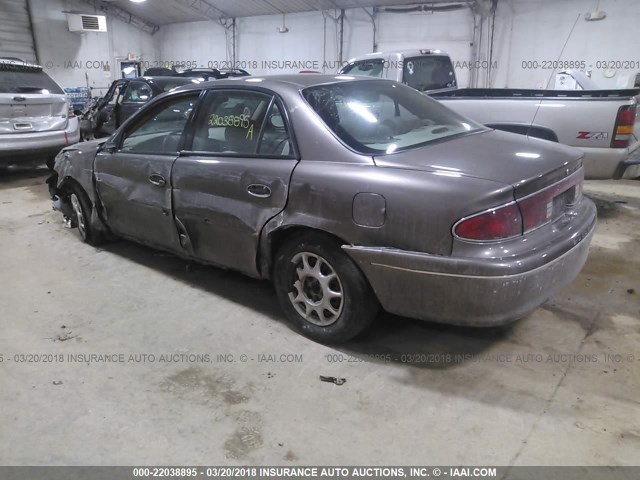 2G4WS52J331190792 - 2003 BUICK CENTURY CUSTOM BROWN photo 3