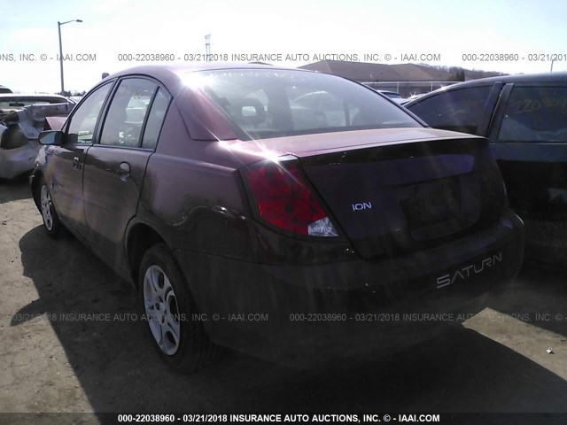 1G8AJ52F15Z170218 - 2005 SATURN ION LEVEL 2 RED photo 3