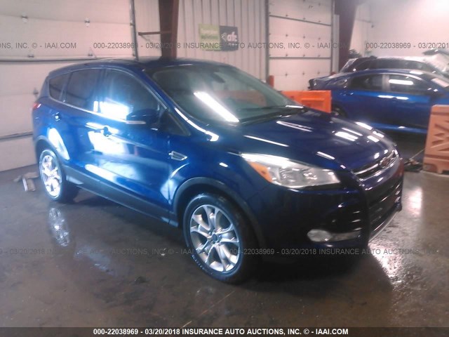 1FMCU9HX7DUB46624 - 2013 FORD ESCAPE SEL BLUE photo 1