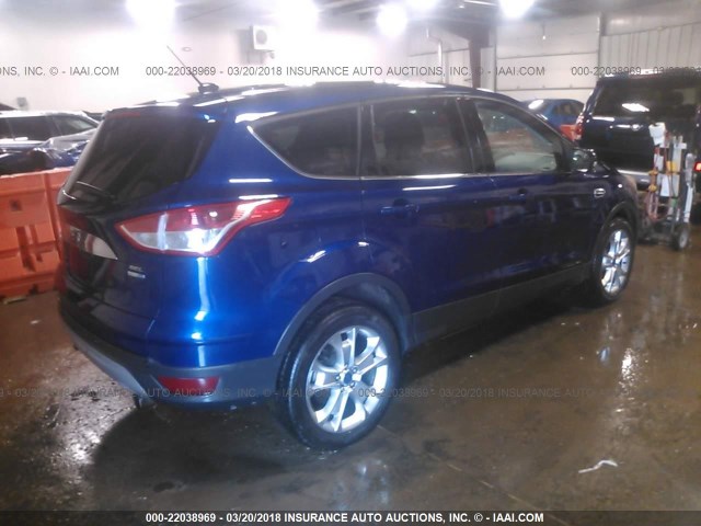 1FMCU9HX7DUB46624 - 2013 FORD ESCAPE SEL BLUE photo 4