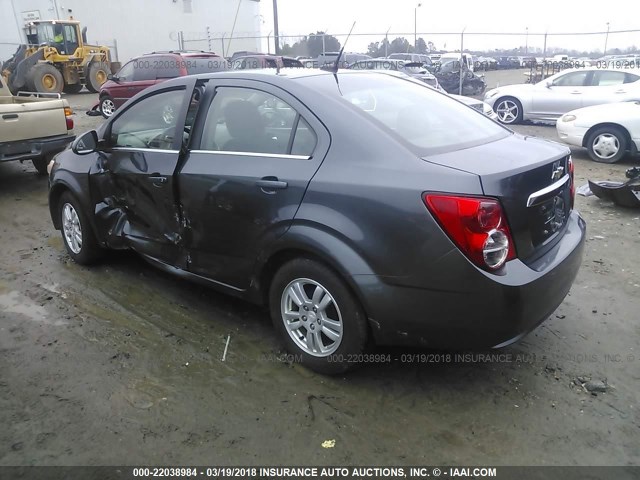 1G1JC5SH2D4197790 - 2013 CHEVROLET SONIC LT GRAY photo 3