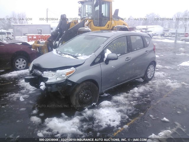 3N1CE2CP0EL363186 - 2014 NISSAN VERSA NOTE S/S PLUS/SV/SL GRAY photo 2