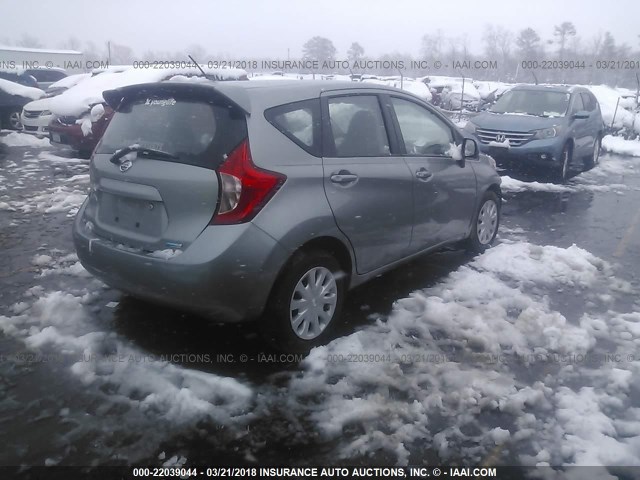 3N1CE2CP0EL363186 - 2014 NISSAN VERSA NOTE S/S PLUS/SV/SL GRAY photo 4