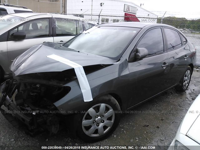 KMHDU46D37U230640 - 2007 HYUNDAI ELANTRA GLS/SE/LIMITED GRAY photo 2