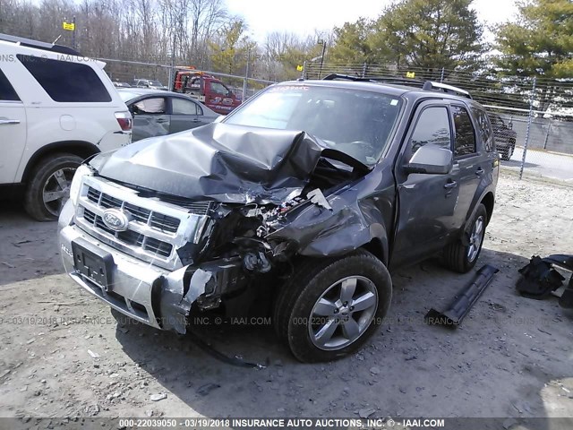 1FMCU9EG9CKC73518 - 2012 FORD ESCAPE LIMITED GRAY photo 2