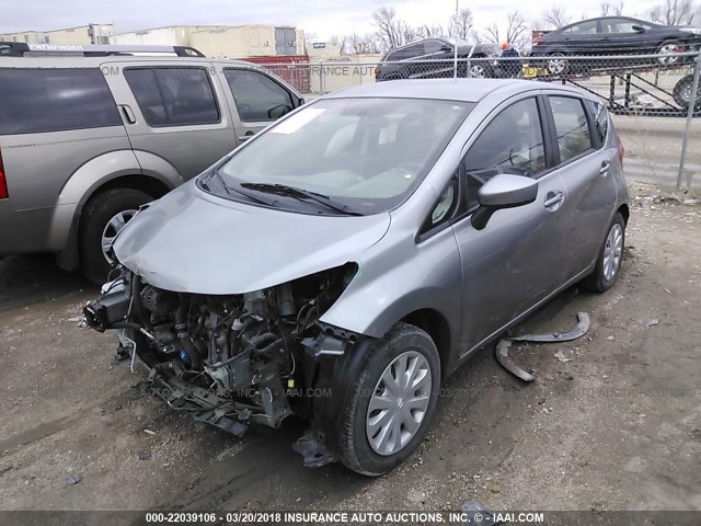 3N1CE2CPXFL374696 - 2015 NISSAN VERSA NOTE S/S PLUS/SV/SL/SR SILVER photo 2