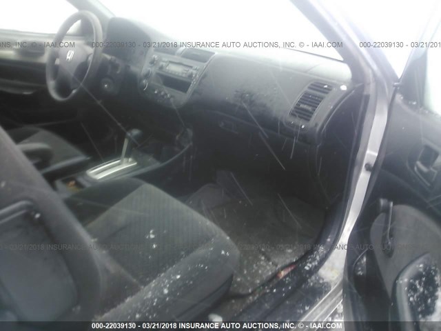 1HGEM22355L019289 - 2005 HONDA CIVIC DX VP SILVER photo 5