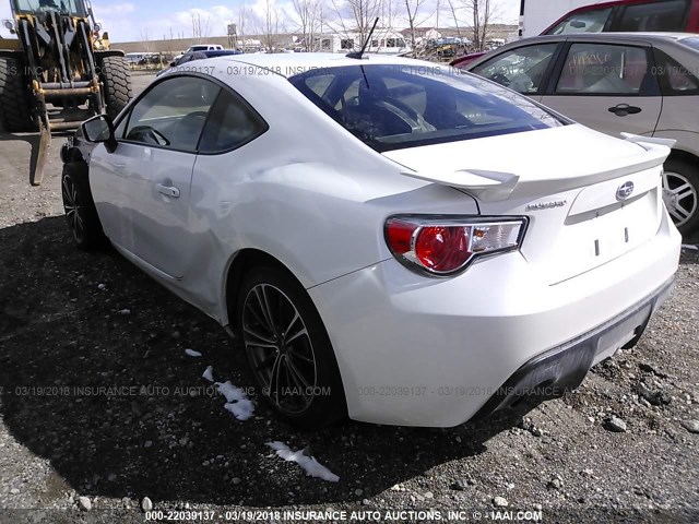 JF1ZCAC17D1611979 - 2013 SUBARU BRZ 2.0 LIMITED WHITE photo 3