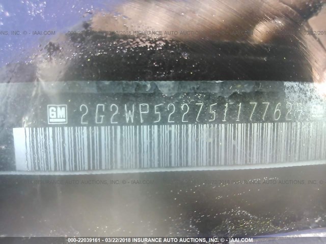2G2WP522751177629 - 2005 PONTIAC GRAND PRIX 白色 照片 9