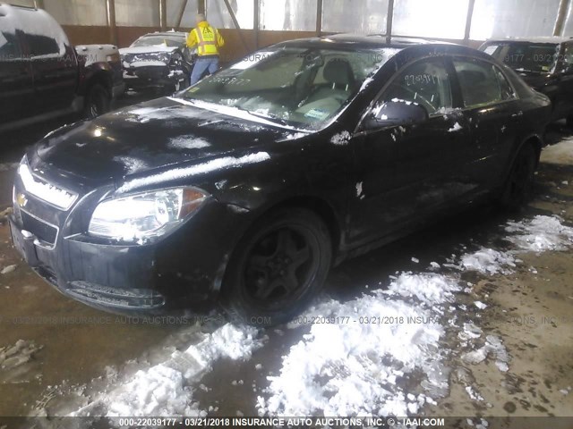 1G1ZB5EB9AF248327 - 2010 CHEVROLET MALIBU LS შავი ფოტო 2