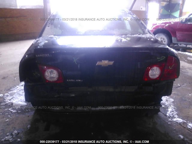 1G1ZB5EB9AF248327 - 2010 CHEVROLET MALIBU LS შავი ფოტო 6
