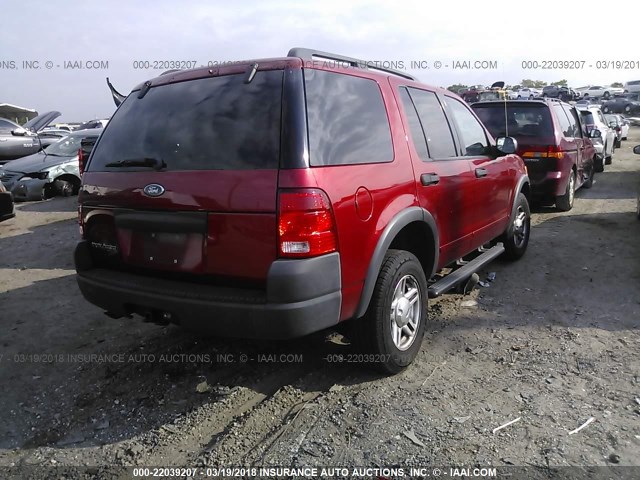 1FMZU62K93UA02545 - 2003 FORD EXPLORER XLS/XLS SPORT RED photo 4