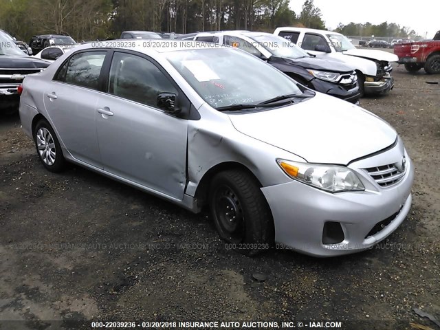 5YFBU4EE3DP121755 - 2013 TOYOTA COROLLA S/LE SILVER photo 1