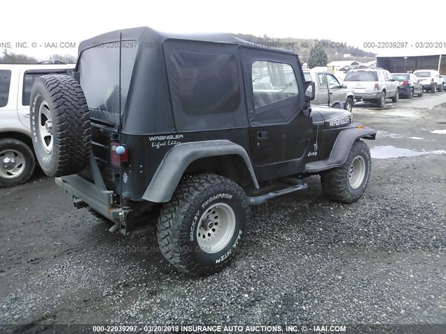 1J4FY19P4SP279563 - 1995 JEEP WRANGLER / YJ S/RIO GRANDE BLACK photo 4