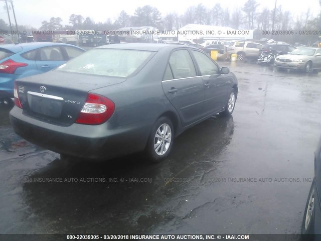 4T1BF30K64U066962 - 2004 TOYOTA CAMRY LE/XLE/SE GREEN photo 4