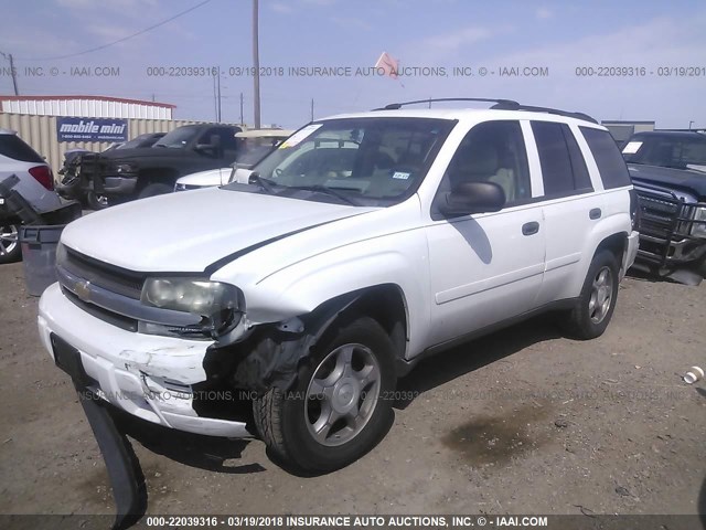 1GNDS13S082207364 - 2008 CHEVROLET TRAILBLAZER LS/LT WHITE photo 2