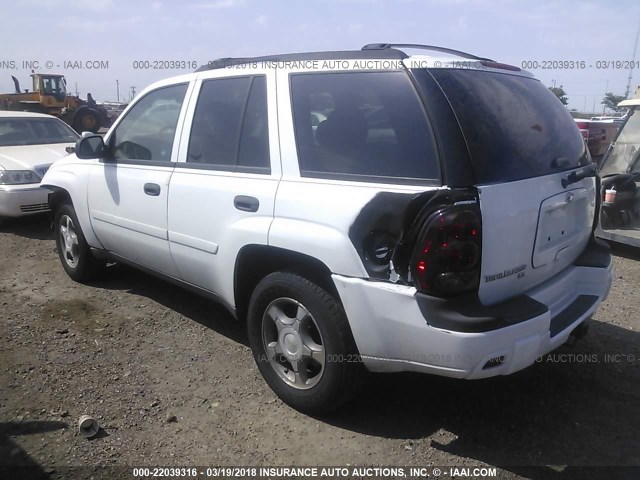 1GNDS13S082207364 - 2008 CHEVROLET TRAILBLAZER LS/LT WHITE photo 3