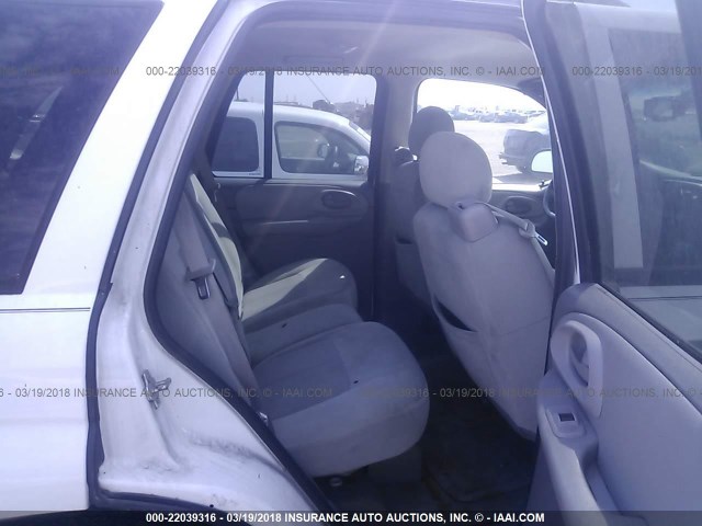 1GNDS13S082207364 - 2008 CHEVROLET TRAILBLAZER LS/LT WHITE photo 8