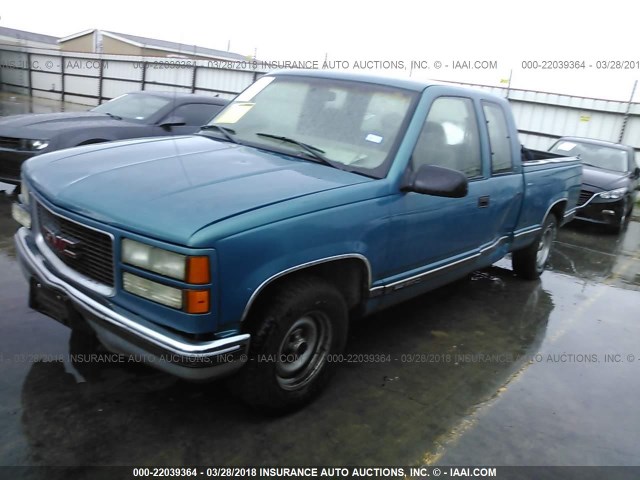 1GTEC19W1WE518429 - 1998 GMC SIERRA C1500 GREEN photo 2