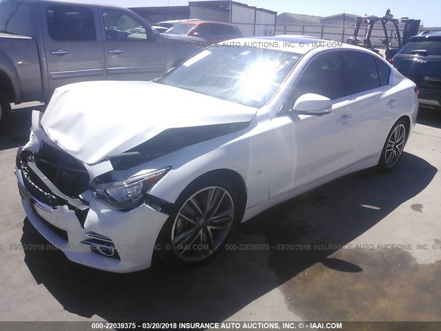 JN1BV7AP4FM337242 - 2015 INFINITI Q50 PREMIUM/SPORT WHITE photo 2