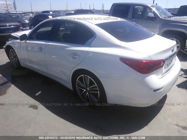 JN1BV7AP4FM337242 - 2015 INFINITI Q50 PREMIUM/SPORT WHITE photo 3