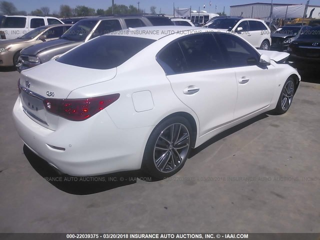 JN1BV7AP4FM337242 - 2015 INFINITI Q50 PREMIUM/SPORT WHITE photo 4