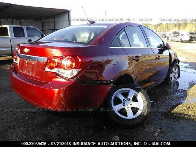 1G1PE5SB2G7152495 - 2016 CHEVROLET CRUZE LIMITED LT RED photo 4