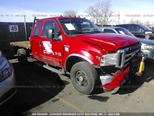 1FTSX21Y75EB07139 - 2005 FORD F250 SUPER DUTY RED photo 1